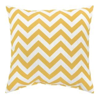 17 inch Outdoor Zig Zag Yellow Square Accent Pillow (Set of 2) Outdoor Cushions & Pillows