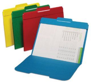 Globe Weis Secure File Folders, 1/3 Cut Top Tabs, Letter Size, Assorted Colors, 24 Folders Per Box (153L P24 ASST) 