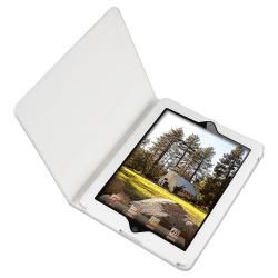 BasAcc Crystal Case/ White Leather Case for Apple iPad 2/ 3/ New iPad/ 4 BasAcc iPad Accessories