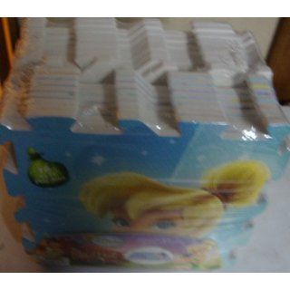 Disney Tinkerbell Fairies Eva Soft Foam Puzzle Play Mat 4' x 4'  Tiled Puzzle Play Mats  Baby