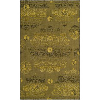 Transitional Safavieh Palazzo Black/Green Over Dyed Chenille Rug (8' x 11') Safavieh 7x9   10x14 Rugs
