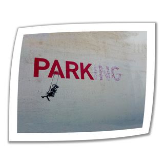 Banksy 'Parking' Unwrapped Canvas ArtWall Canvas