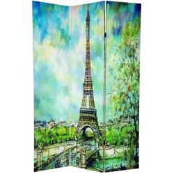 Canvas 6 foot Double sided Paris Room Divider (China) Decorative Screens