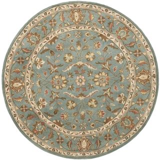 Handmade Heritage Nir Blue Wool Rug (8' Round) Safavieh Round/Oval/Square