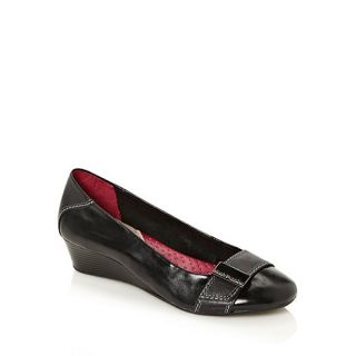 Hush Puppies Black mid height wedge heeled shoes