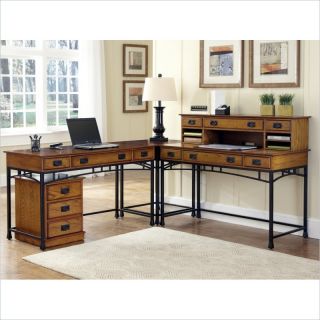 Home Styles Modern Craftsman Corner "L" Desk and Mobile File     5050 15271