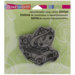Stampendous Cling Rubber Stamp Fireman Kiddo STAMPENDOUS Clear & Cling Stamps
