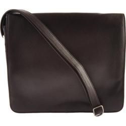 Women's ILI 6954 Messenger Brown Ili Leather Messenger Bags