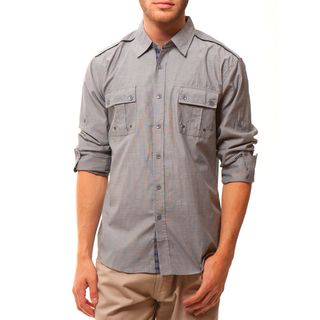 191 Unlimited Men's Grey Slim fit Woven Shirt 191 Unlimited Casual Shirts