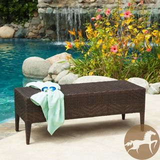 PE Wicker Outdoor Bench Outdoor Benches