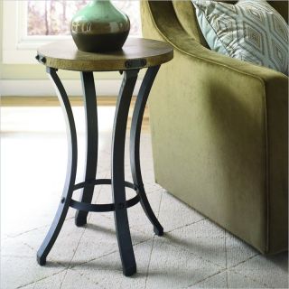 Hammary Hidden Treasures Round Accent Table in Black & Brown   090 370