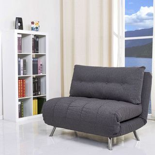Tampa Gray Convertible Large Chair/ Bed Chairs