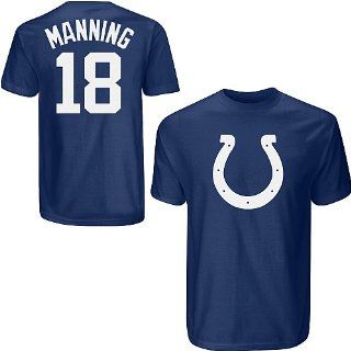 Reebok Indianapolis Colts Peyton Manning Name & Number T Shirt Large  Sports Related Merchandise  Sports & Outdoors