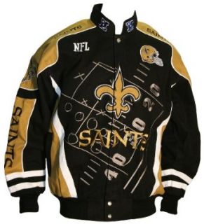 MTC Marketing New Orleans Saints 2009 Scoreboard Cotton Twill Jacket (Small)  Sports Related Merchandise  Sports & Outdoors