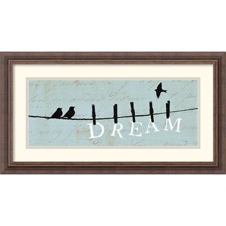 Alain Pelletier 'Birds on a Wire Dream' Framed Art Print Prints