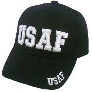 US AIR FORCE USAF BLACK WHITE MILITARY VELCRO HAT CAP  Sports Related Merchandise  Sports & Outdoors