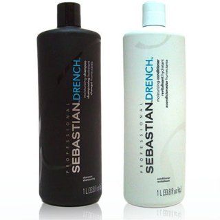 Sebastian Drench Moisturizing Shampoo and Conditioner Set 33.8 Ounces/1L  Sebastian Hair Products  Beauty