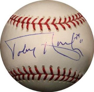 Toby Harrah autographed Baseball  Sports Related Collectibles  Sports & Outdoors