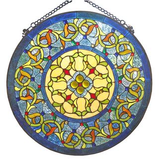 Tiffany style Floral Stained Glass Window Panel