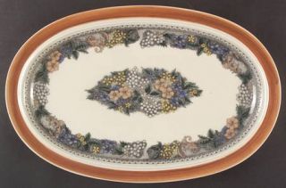 Goebel Burgund 14 Oval Serving Platter, Fine China Dinnerware   Country,Rust Ri