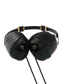 Pleat nappa leather over ear headphones  Molami  
