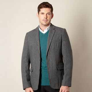 Thomas Nash Designer grey herringbone wool blend jacket