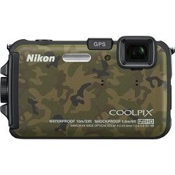 Nikon COOLPIX AW100 16MP Waterproof Shockproof Freezeproof Camouflage Digital Ca