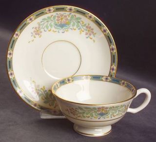 Lenox China Mystic Footed Cup & Saucer Set, Fine China Dinnerware   Multicolor B