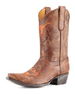 University of Texas Short Gameday Boots, Brass   Gameday Boot Company   Brass