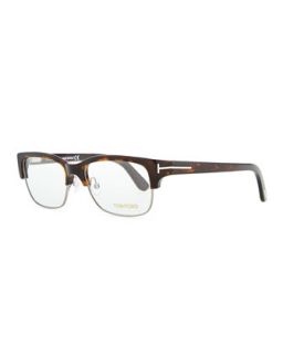 Mens Optical Wire Frame Glasses, Brown   Tom Ford   Brown