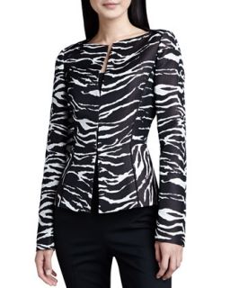 Womens Zebra Print Liv Jacket   Lafayette 148 New York   Black multi (8)