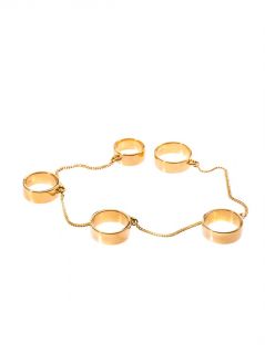 Five finger chain link gold plated ring  Eddie Borgo  MATCHE