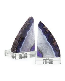 Purple Geode Bookends   Regina Andrew Design   Purple