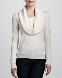 Womens Cowl Neck Sweater   Michael Kors   Ivory (SMALL)