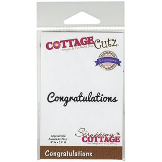 Cottagecutz Expressions Die 4inx.8in congratulations