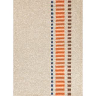 Hand hooked Indoor/ Outdoor Stripe Pattern Brown Rug (2 X 3)