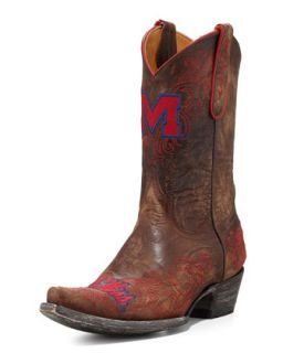 Ole Miss Short Gameday Boots, Brass   Gameday Boot Company   Brass (35.5B/5.5B)