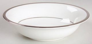Wedgwood Carlyn Coupe Cereal Bowl, Fine China Dinnerware   White, Platinum Verge