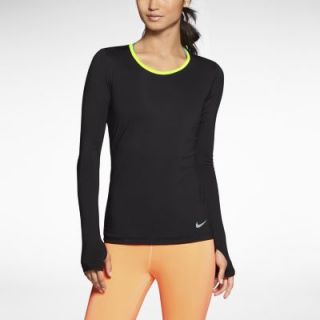 Nike Pro Hypercool Fitted Long Sleeve Womens Top   Black