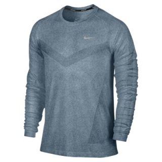 Nike Dri FIT Knit Long Sleeve Mens Running Shirt   Rift Blue