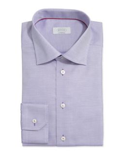 Mens Textured Solid Dress Shirt, Purple   Eton   Purple (18)