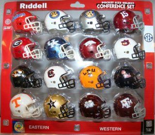 NCAA SEC Conference Pocket Size Helmet Set (16 Piece)  Sports Related Collectibles  Sports & Outdoors