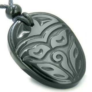 Amulet Ancient Tibetan Buddha All Seeing Third Wisdom Eye Lucky Charm Black Onyx Spiritual Protection Hand Carved Pendant Necklace Best Amulets Jewelry