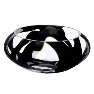 Betty Jackson.Black Clear and black glass bowl