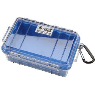 Pelican 1050 026 100 Small Case with Clear Lid and Carabineer (Blue) Camera & Photo