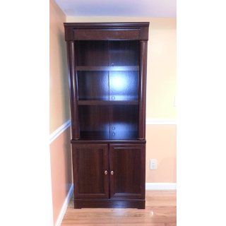 Sauder Palladia Library with Doors, Select Cherry   Bookcases