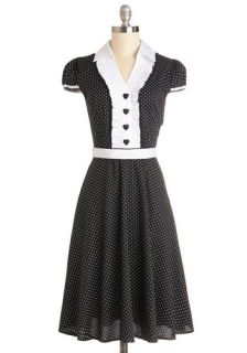 About the Artist Dress in Black and White  Mod Retro Vintage Dresses