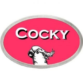 Hot Buckles' Pink Cocky Belt Buckle *As seen on Bones* Clothing