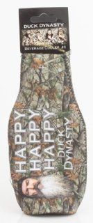 Duck Dynasty Officially Licensed Beer Can or Bottle Cooler Koozie   Several Styles Available   Uncle Si Phil (Bottle   Camo   Happy Happy Happy   Phil) Kitchen & Dining