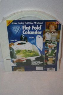 Flat Fold Colander (Dishwasher Safe, Folds For Easy Storage, Built In Pour Spout, Large Capacity) As Seen On Tv 